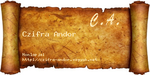 Czifra Andor névjegykártya